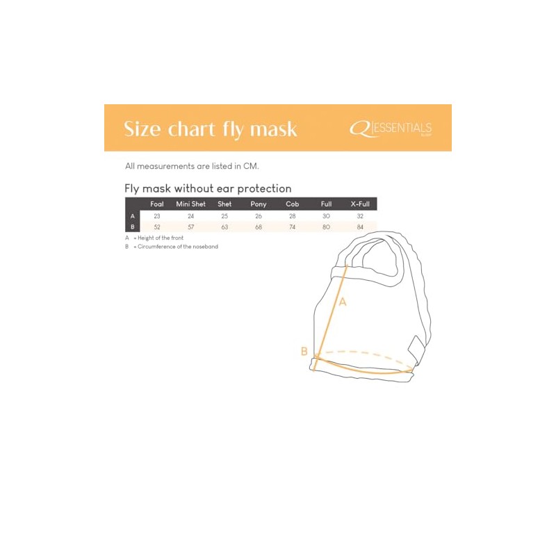 QHP - Maschera anti-mosche per cavalli, zanzariera senza orecchie, per
