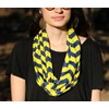 Yellow & Navy Chevron Infinity Scarf