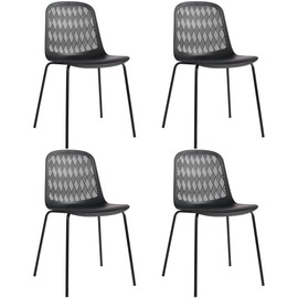 Modern Chairs with Metal Legs for Living, Bedroom, Kitchen, Dining, Lounge Waiting Room, Restaurants, Cafes, Set of 4