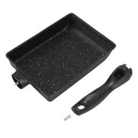 Rectangular Frying Pan Thickened Aluminum Alloy Nonstick Coating Cooking Pan for Steak Egg Roll