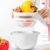 2 Sets 3 Qt，2 in 1 Kitchen Colander Set with