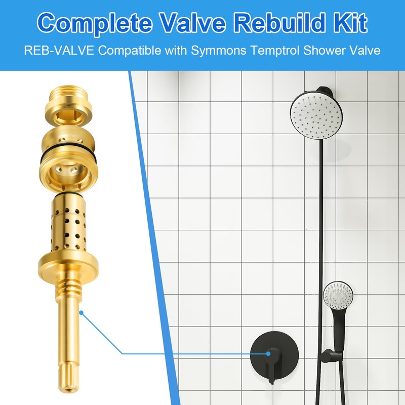 2 Set REB-Valve Rebuild Kit Replacement for Symmons Temptrol Shower