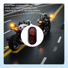 AlienRider M7 Motorcycle BSD Blind Spot Detection System,77G Millimeter-Wave Radar,Blind Spot Radar Warning System,LCA Lane Change Assistance,RCW Rear Collision Warning,All-Weather Safety Protection
