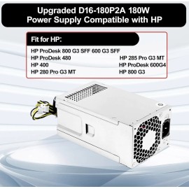 901763-002 180W Power Supply For HP Pavillion 590 Desktop 280 288 800 600 80Plus