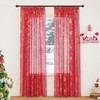 Pony Dance Living Room Curtains with Gold Pattern Red Curtains
