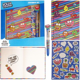 ABG Accessories Blue Jolly Rancher Notebook for Kids with Stickers and Multicolor Pen Set for Kids, Gift for 6 7 8 Year Old Girl Boy Birthday