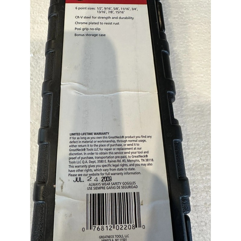 Great Neck 1/2 Drive Deep Socket Set Chrome By Great