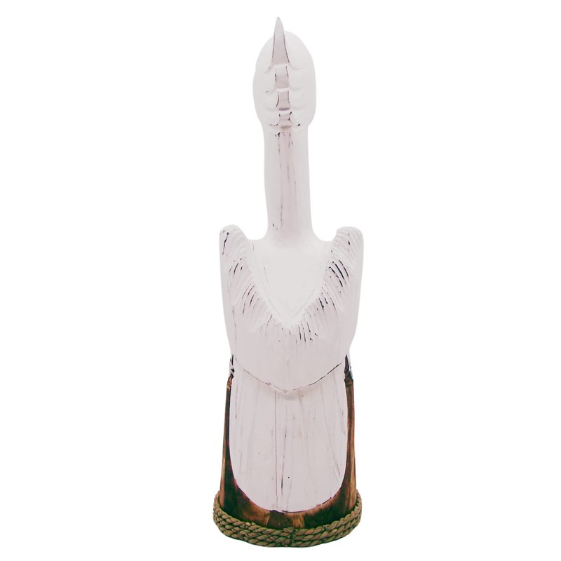 Pelican Sitting on Piling Wooden Figurine Statue, Freestanding Nautical Décor,