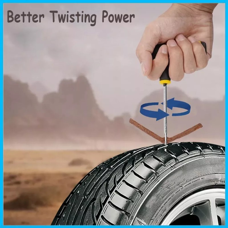 Car Tubeless Tyre Tire Puncture Repair Plug Kit Needle Patch