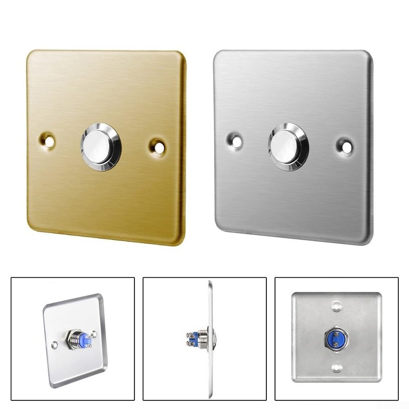 SPORTARC Stainless Steel Door Bell Panel Push Button Switch Wall
