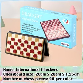 LHLZNB Premium Chess Set with Magnetic Chess Board - Perfect for Adults and Kids - Chess and Draughts Board Game - Ideal for Travel and Home Use,chess set kids,chess set (International Checkers)