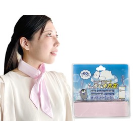 [Coolth Style] Shirokuma Hey Scarf, PCM Material, Cooling Goods, Head, Neck, Cooling, Cool, Cooling Goods, Heat Stroke Prevention, Heat Prevention (1 Piece, Light Pink), light pink