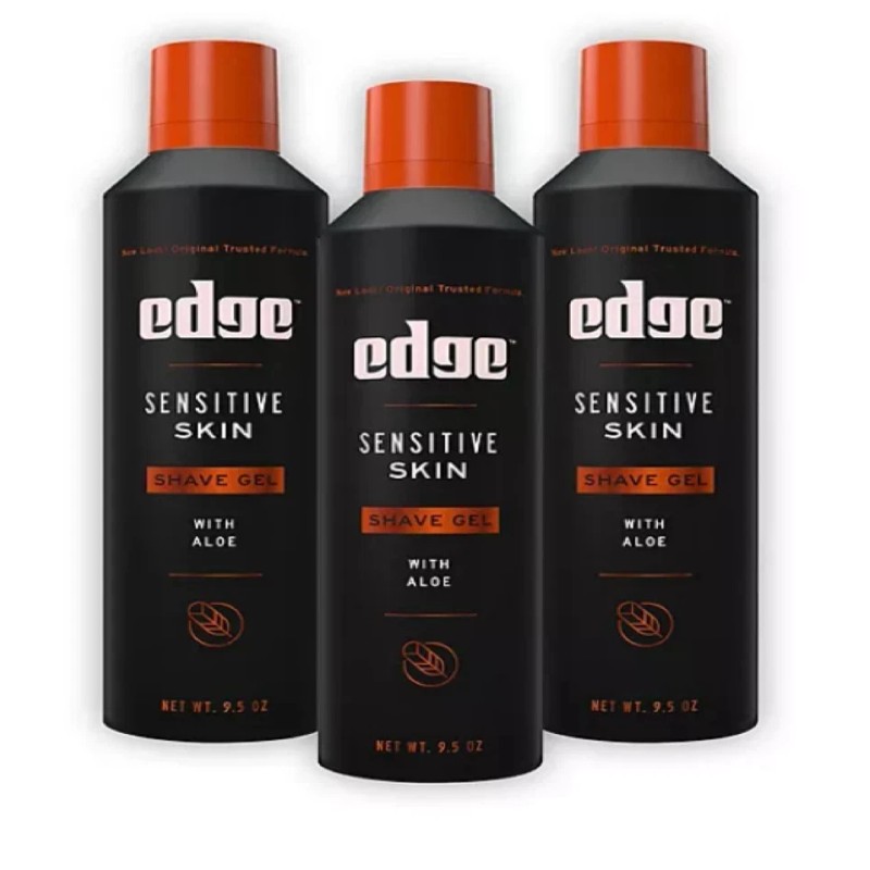Edge Sensitive Skin Shaving Gel for Men, 9.5 oz., 3