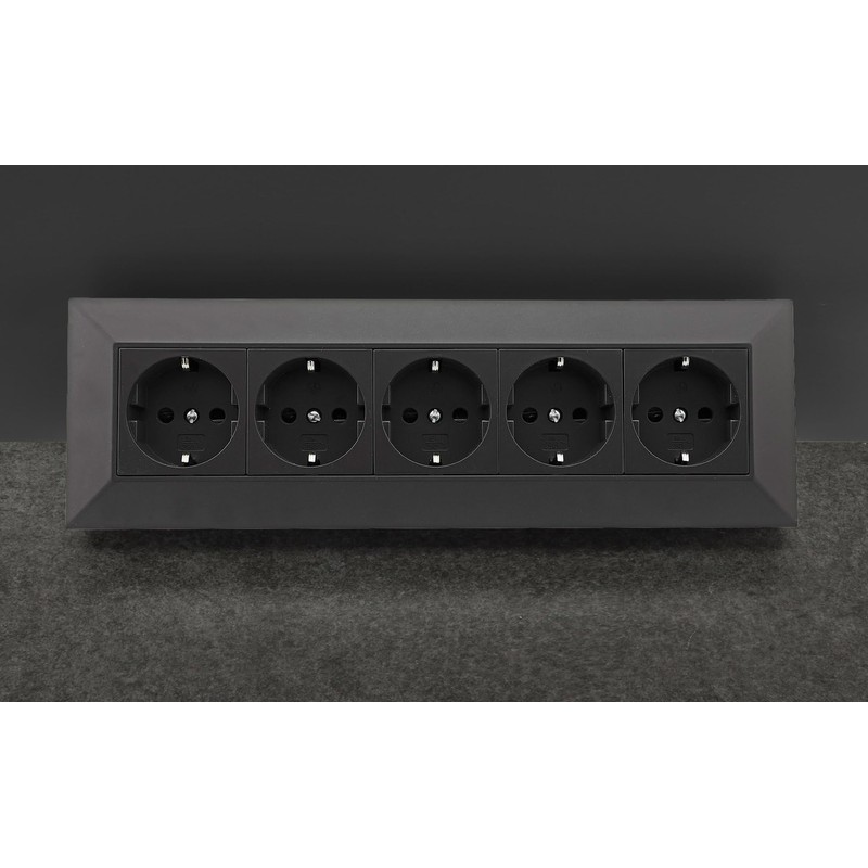 ChiliTec Corner Socket 5-Way Socket Assembly Base Black