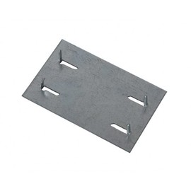 BPC Fixings Galvanised Safe Plate 10-Piece Set, 90 mm Length x 54 mm Width