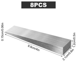 8PCS Metal Wedge Shims Triangle Flange Wedge Steel Wedges for Welding Silver Metal Flange Wedge Pipe Fitting Welding Tool 4 x 0.8 x 0.5 inch Steel Wedge Set