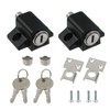 MY MIRONEY 2PCS Sliding Door Window Locks Black Aluminum Alloy