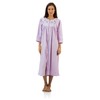 Casual Nights Womens Zipper Front Jacquard Fleece Long Robe Duster,