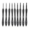 Black Crochet Hooks Set 2.0-6.0mm Ergonomic Handle Reduce Cramps, Multiple