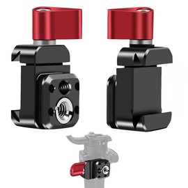 CS PRIORITY 2pcs Quick Release NATO Rail Clamp 1/4" Mounting Holes for Monitor Magic Arm Gimbal Stabilizer Extension (20mm Clamp)
