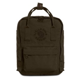 Fjallraven, Kanken, Re-Kanken Mini Recycled Backpack for Everyday Use, Heritage and Responsibility Since 1960, Dark Olive