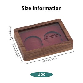 SUPERFINDINGS 1 Set Challenge Coin Display Case 2-Slot Wood Challenge Coin Presentation Display Box Red Rectangle Coin Packaging Boxes Window for Collector Soldier