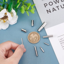 UNICRAFTALE 6 Sets 6 Sizes Bayonet Clasps 304 Stainless Steel Cord End Caps 1.3~6mm Hole Leather Rope Clasps Jewelry Clasps Bracelet Necklace Clasp Fit for 1-6mm Leather Rope