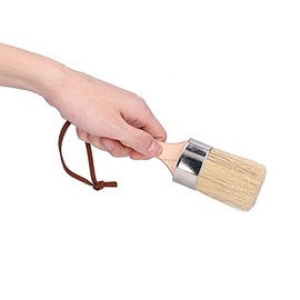 Cepillo de cerdas, Cepillo de pintura redondo de 2 pulgadas Cepillo de tiza para muebles Cepillo para muebles para barnices
