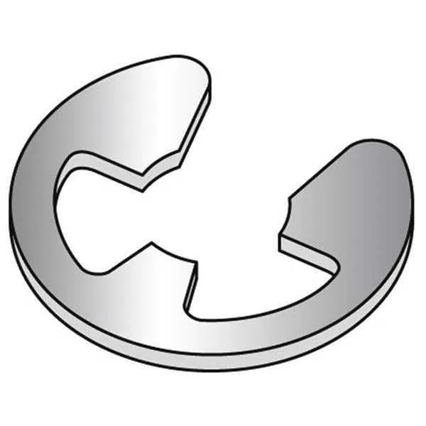 External-E Retaining Ring, Steel Plain Finish, 1 3/8 in Shaft
