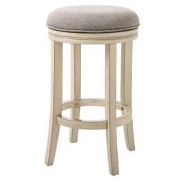 NewRidge Home Goods Stool Ivory, Paradigm Quartz fabric