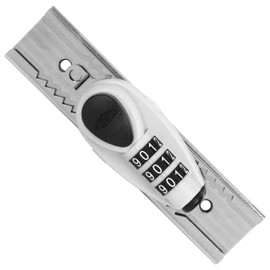 Guard Lock GUARD No.547S for Top and Bottom Sash Windows, Auxiliary Number Lock, Madoban GO Lock, Silver