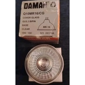 DAMAR Q10MR16/CG MR-16 Cover Glass Gu5.3 Bi Pin Base Clear 10w 12v Light Bulb