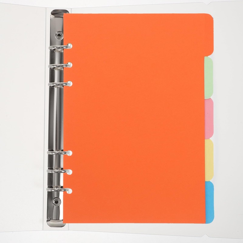 FOMIYES PP Frosted Translucent A5-6 Ring Binder Set of 2