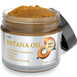 YBW Batana Oil for Hair Growth Dr. Sebi Organic, Natural, Pure and 100% Raw Batana Oil Paste from Honduras - Botana Enhances Hair Thickness, Prevents Loss for Men and Women