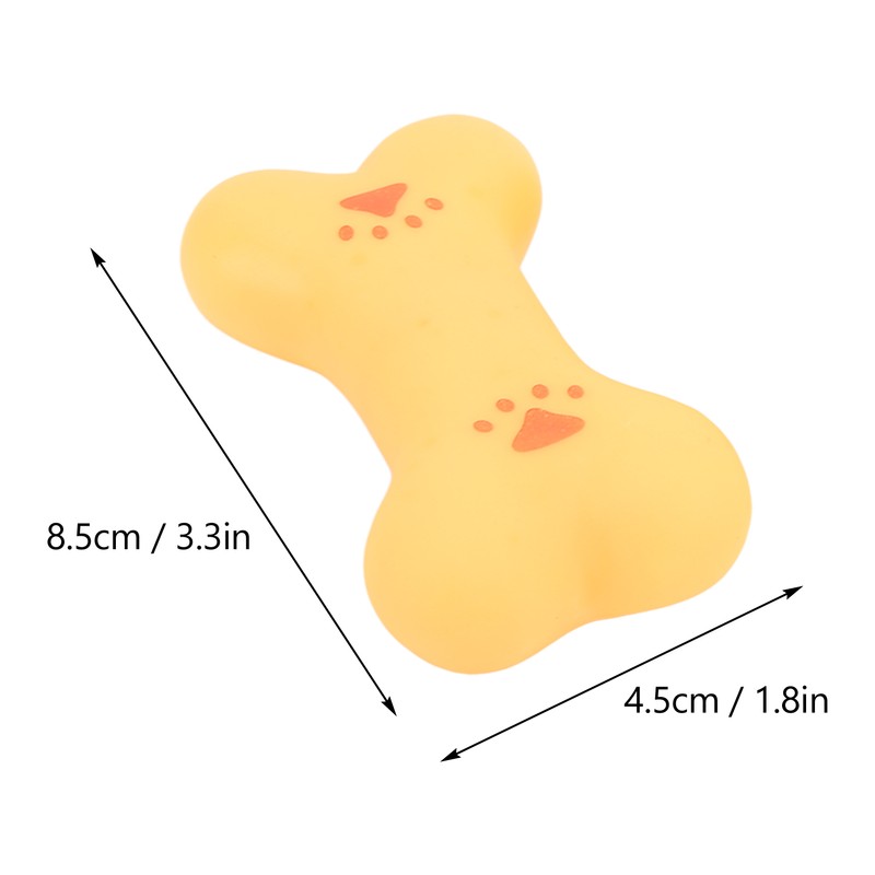 20pcs Rubber Dog Squeaky Bone Toy Teeth Cleaning Dog Bone