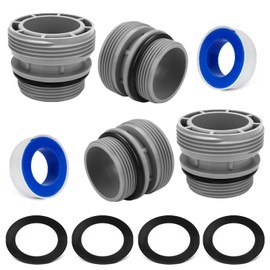 Hose Conversion Adapters Kit for Intex & Coleman Pools, 4560 40mm Hose to 1 1/2 Inch Filter Hose Conversion Kit for Hayward Pool Filter Pump Hose Connector Above Ground Pools Part, 4 Pack, Grey