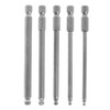 Bestgle 5pcs 100mm Ball End Hexagon Head Long Magnetic Screwdriver