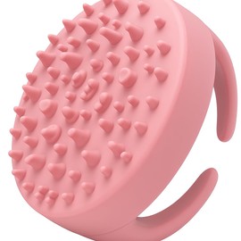 SILKLE Anti-Cellulite Silicone Massager Brush - Deep Tissue Body Scrubber for Cellulite Remover, Skin Firming & Lymphatic Drainage - Exfoliating Massage Tool with Grip Handle for Legs & Body - Pink