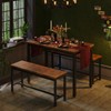 Tatub Dining Table Set for 4, 3-Piece Kitchen Table with