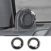 SQQP A Pillar Speaker Decoration Cover Trim, ABS Carbon Fiber