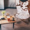 cuero Handmade Leather Butterfly Chair Living Room - Side Hand