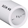 PVC Pipe Sch40 1-1/2 Inch (1.5) White Custom Length -