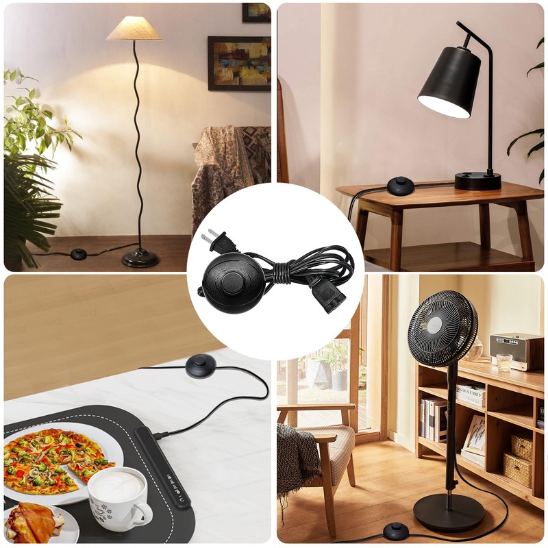 Foot Pedal Switch, 6FT Extension Cord with Polarized Plug, Heavy