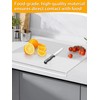 KEWILLEN Acrylic Cutting Board with Counter Lip,15.7"x11.8" Clear Plastic Cutting