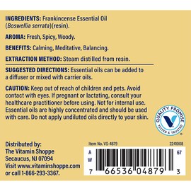 Frankincense ? 100% Pure Essential Oil ? Calming, Meditative, & Balancing Aromatherapy (4 fl. oz.)
