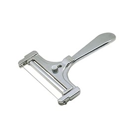 Fackelmann 45861 Aluminium Cheese Cutter with Roll and Cutting Wire, Cheese Cutter, Cheese Scoop, Kitchen Helper, Aluminium, Grey, 15 cm