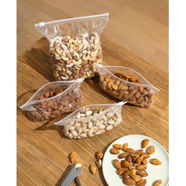Slider Pint Food Storage Bags- 100 Count, BPA-Free, 2 Mils Thick, Expandable Bottom, Quick Locking-Zip, Leak Proof For Storage & Organization