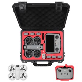 Drogear Waterproof Hard Carrying Case for DJI Neo 2/Neo 1 Fly More Combo | Holds 7 Batteries, Fits Drone, DJI RC 2/RC-N3 Remote Controller, Charging Hub & Accessories | Shockproof, Dustproof