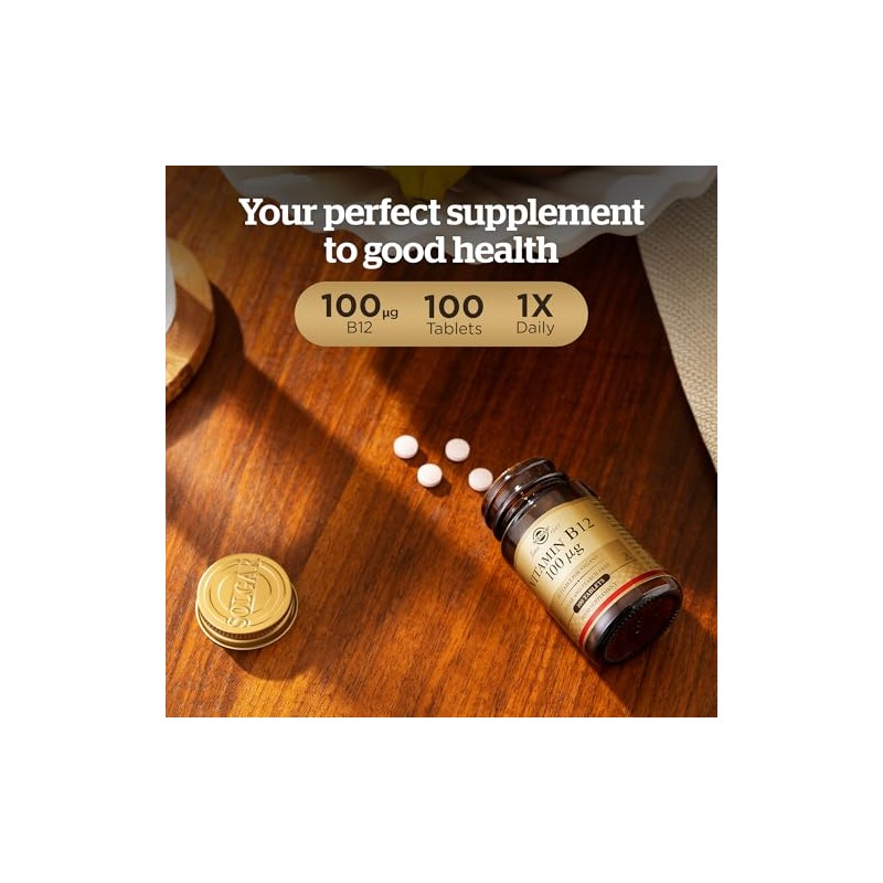 Solgar Vitamin B12 100 µg - 100 Vegan Tablets
