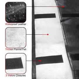 Table Leaf Storage Bag Padded 2 Pack, 2024 Upgraded Heavy Duty Dining Table Leaf Bag, Extra Thick Flannel Backing Table Leaf Cover Protector, Water Resistant, Black(Pls Check Size Chart)